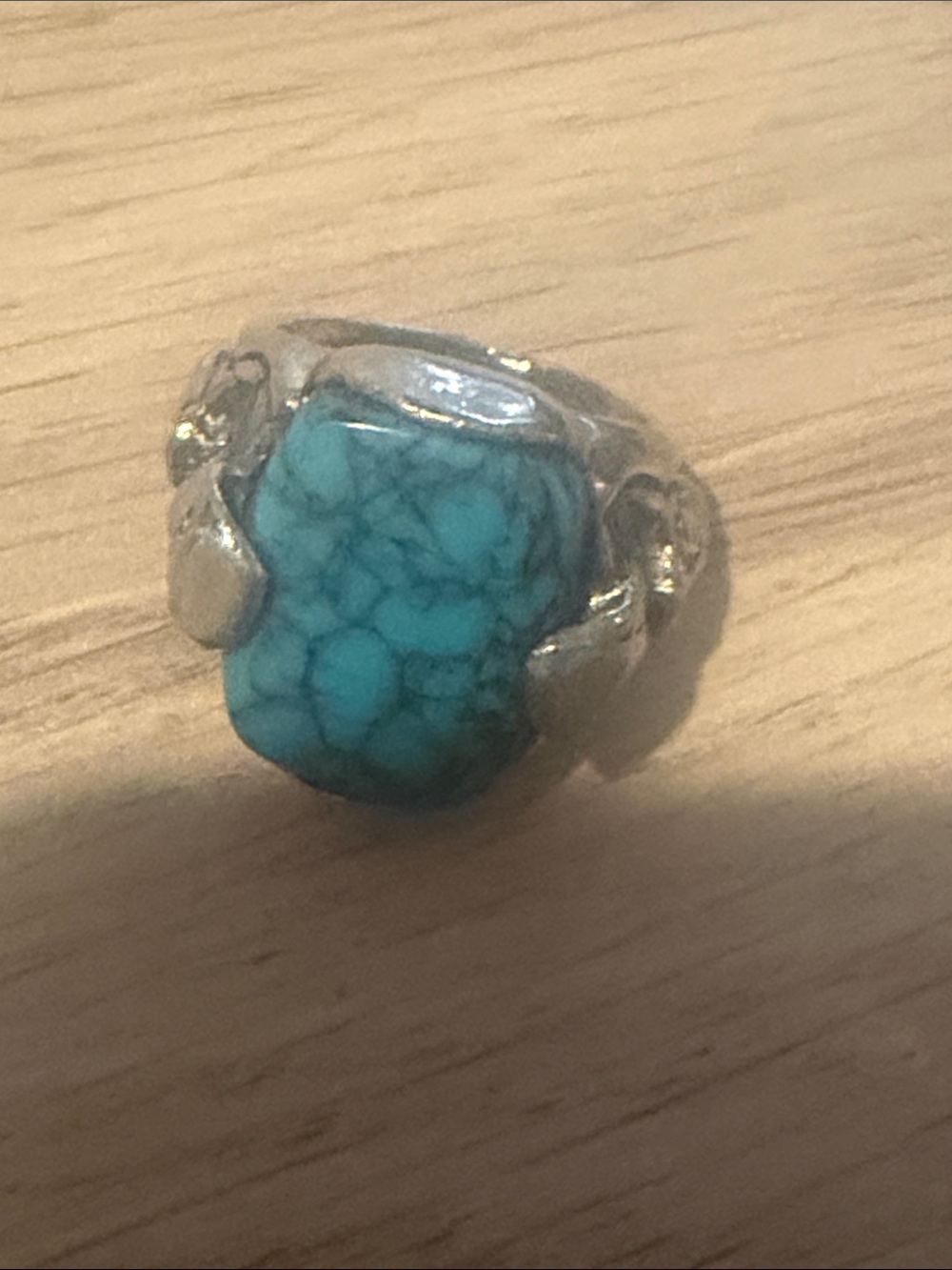 Sterling Silver Turquoise Statement Ring - Blue Stone